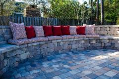 Retaining Wall Seating Instalaltion Brevard County  3